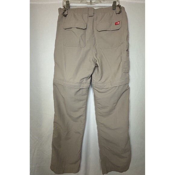 The North Face Men’s Convertible Cargo Pants Shorts Pockets Beige Nylon Hiking - Picture 2 of 16